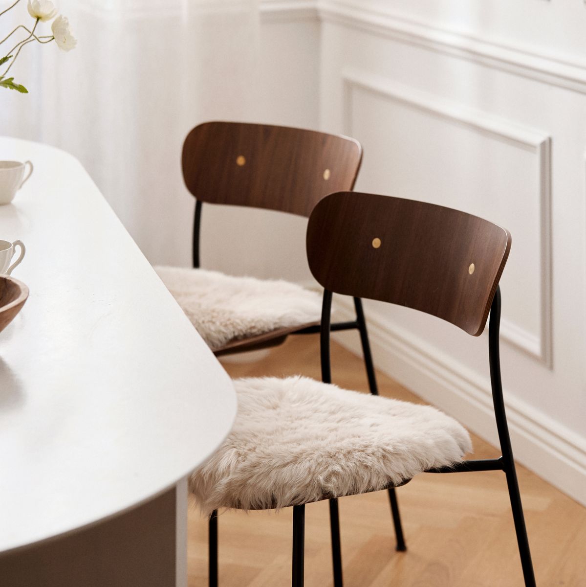 Sædehynde | Langhåret | New Zealand | Ø38 cm Bordeaux