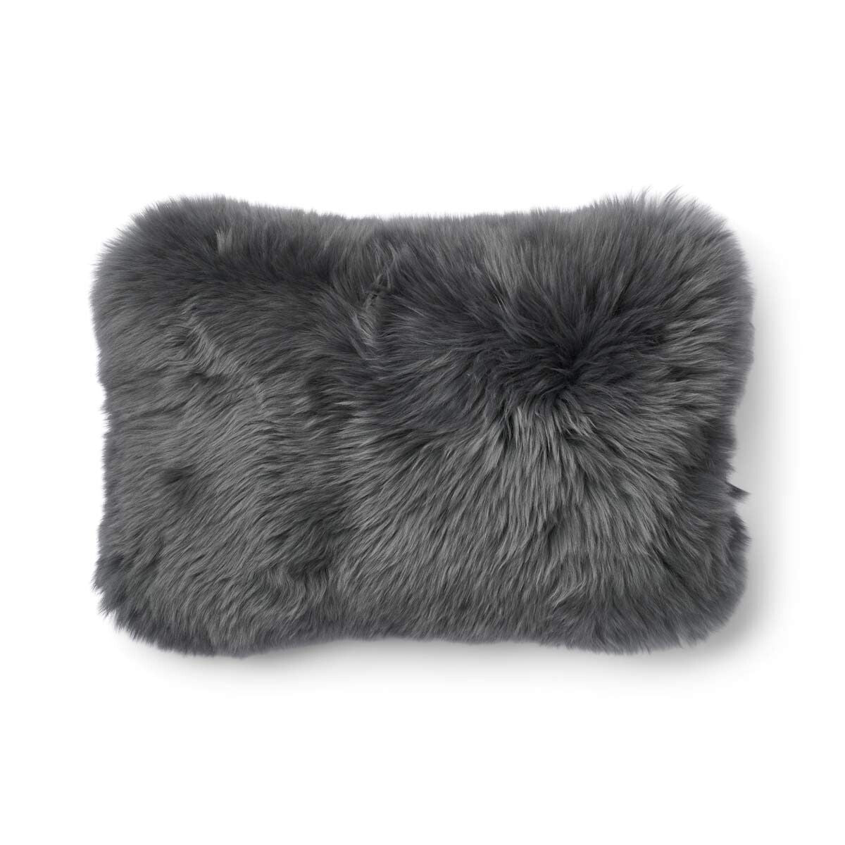 Classic Collection | Uldpude | Langhåret | 52x52 cm | 34x52 cm Stengrå/Stålgrå