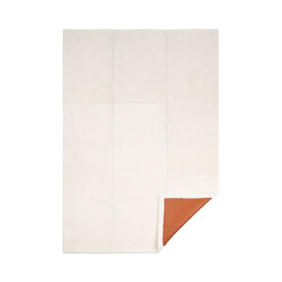 Addison plaid | Double Face | New Zealand Læderbrun/Hvid