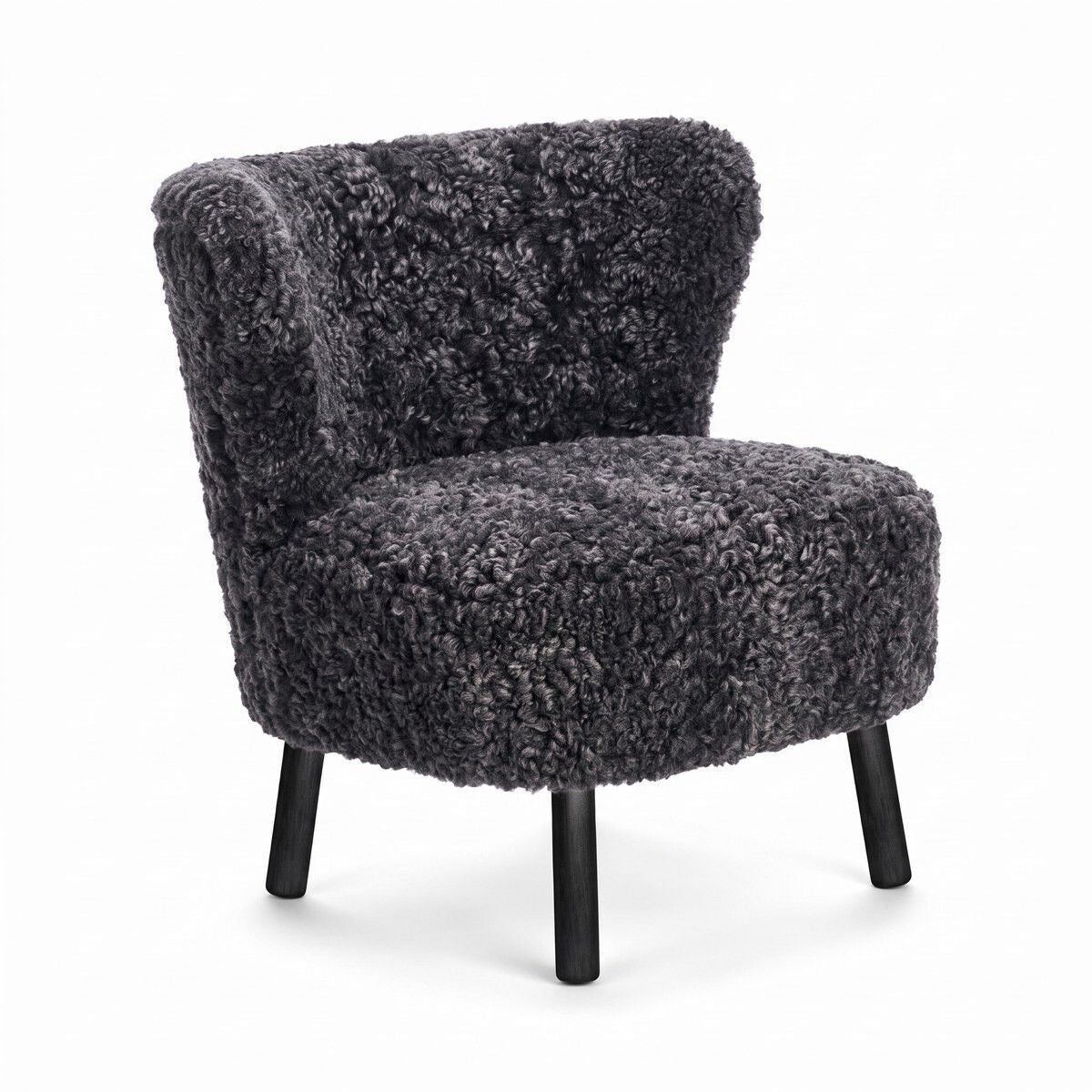 Emil Lounge Chair | Korthåret Antracitgrå