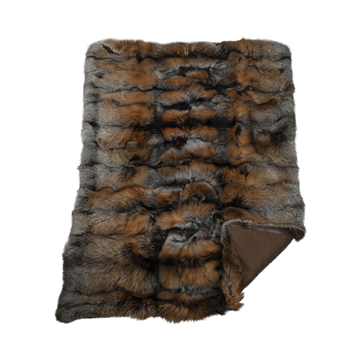 Premium ræveplaid | Bagside af kashmir | Gold Cross | 160x200 cm