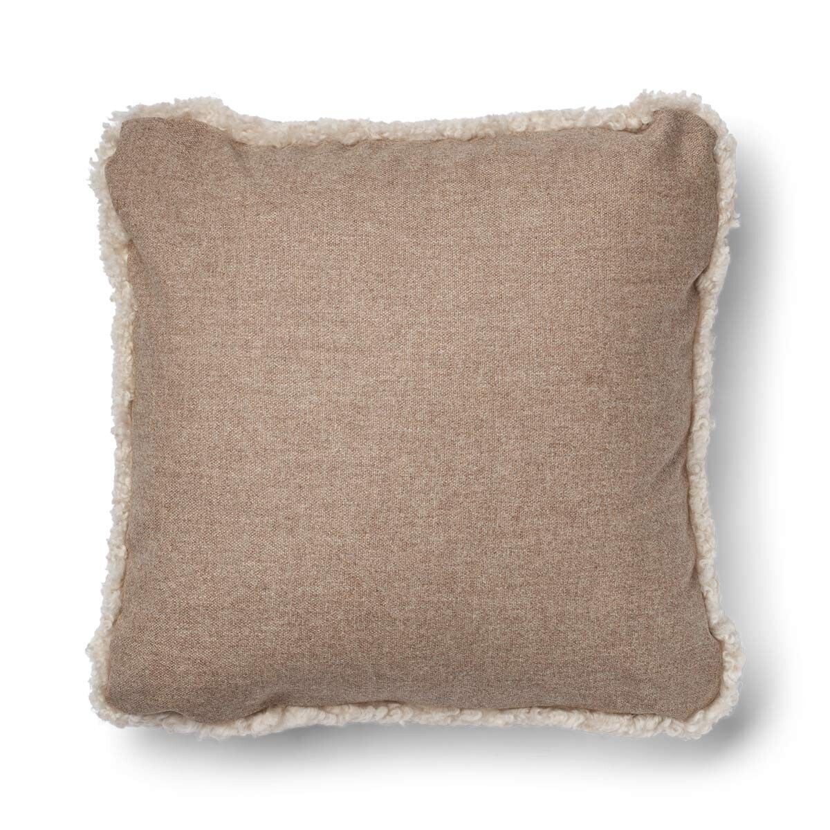 Classic Collection | Pude | Korthåret | 52x52 cm Beige/Perle