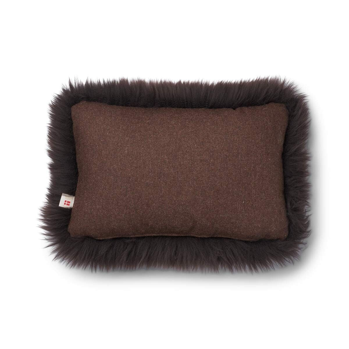 Classic Collection | Uldpude | Langhåret | 52x52 cm | 34x52 cm Brun/Chokolade