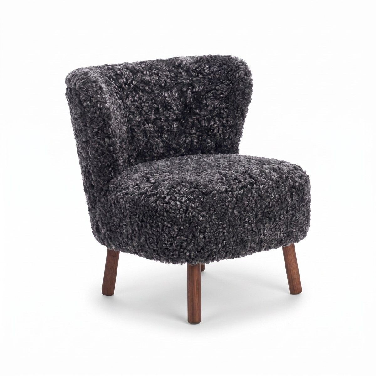Emil Lounge Chair | Korthåret Antracitgrå