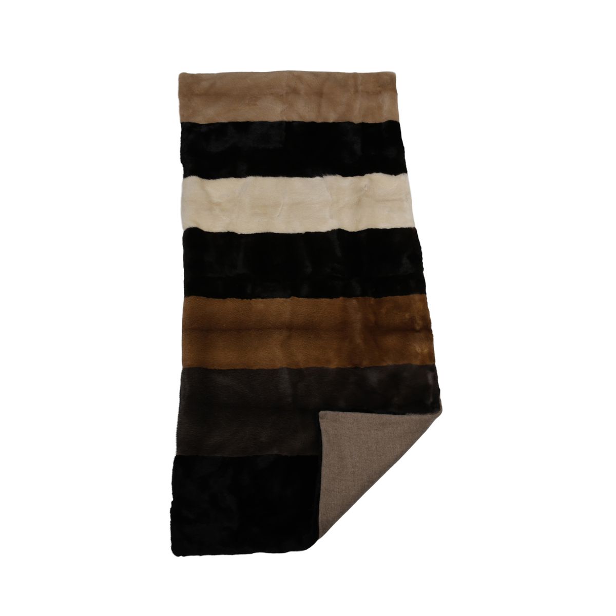 Mink Plaid | Kasmirbagside | Multifarvet | 62x130 cm