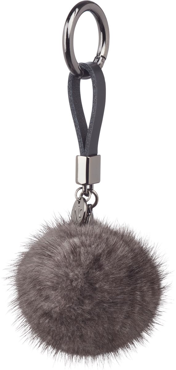 Pom Pom nøglering Mørkegrå