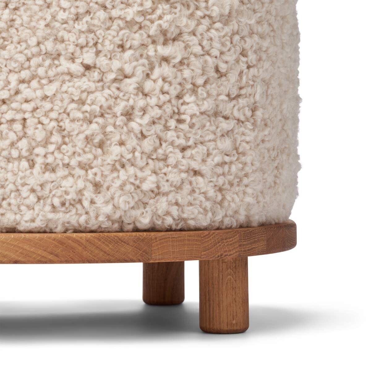 Simon Puf | Korthåret | D46xH42 cm Pearl