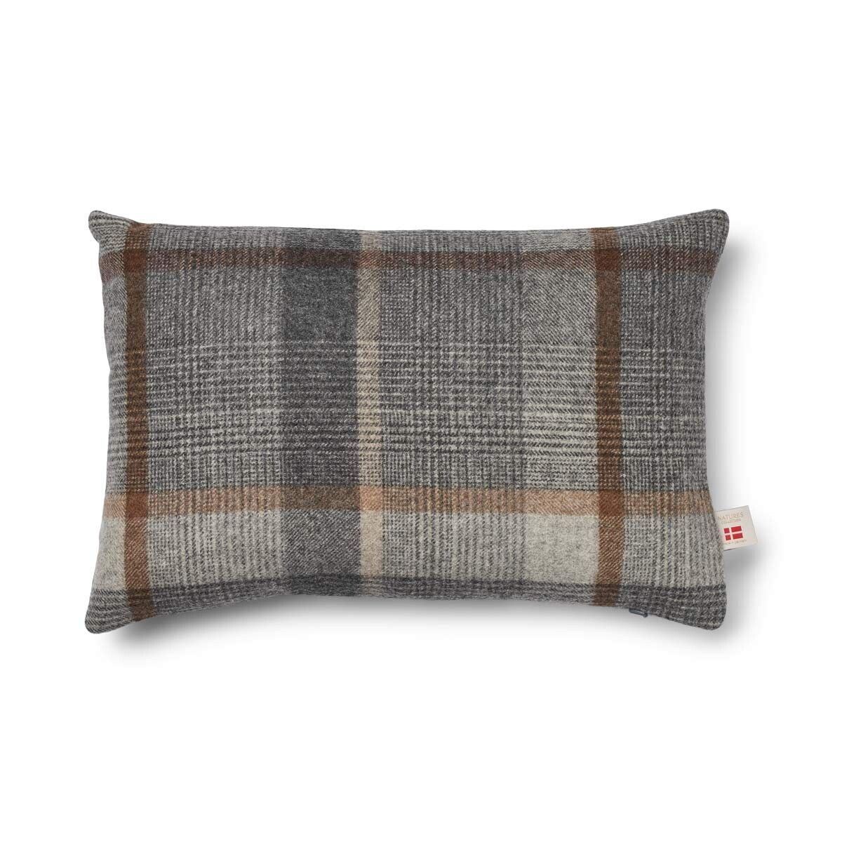 Checked Collection | Uldpude | Dobbeltsidet | 52x52 cm | 34x52 cm Glencheck-Grå 