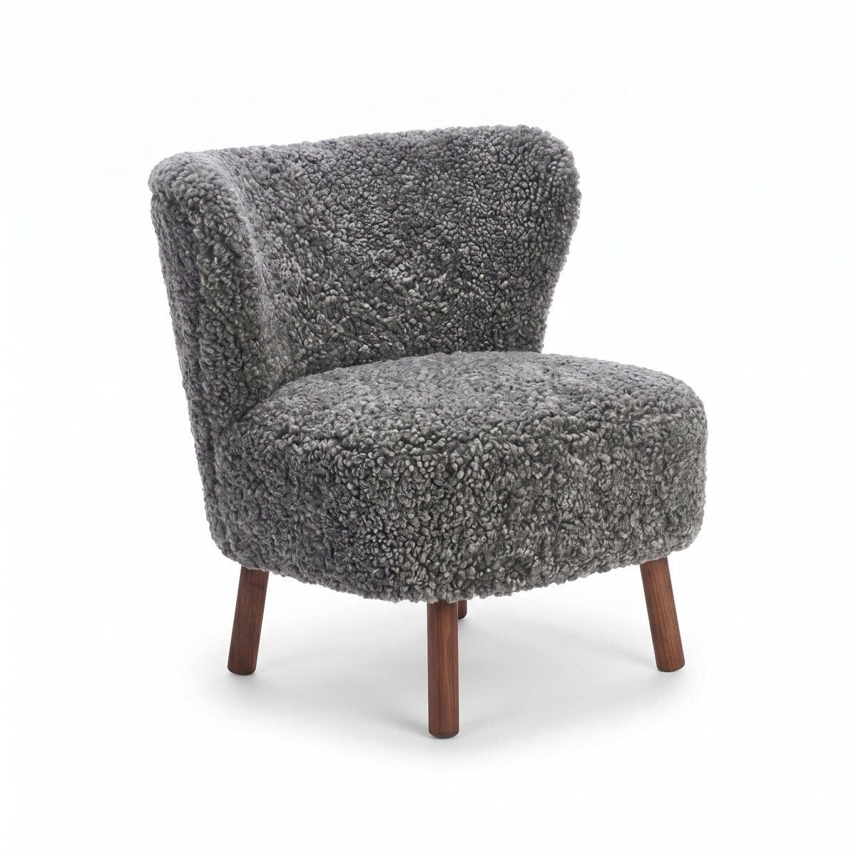 Emil Lounge Chair | Korthåret Grafitgrå