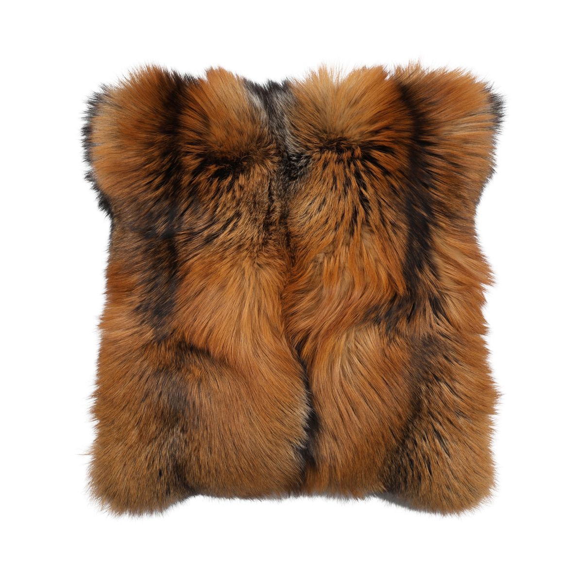 Premium Rævepude | Cashmere Bagside | Norge | Gold Cross | 65x65 cm