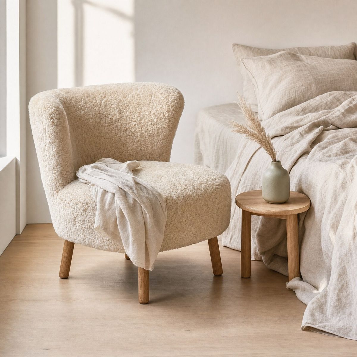 Emil Lounge Chair | Korthåret Antracitgrå