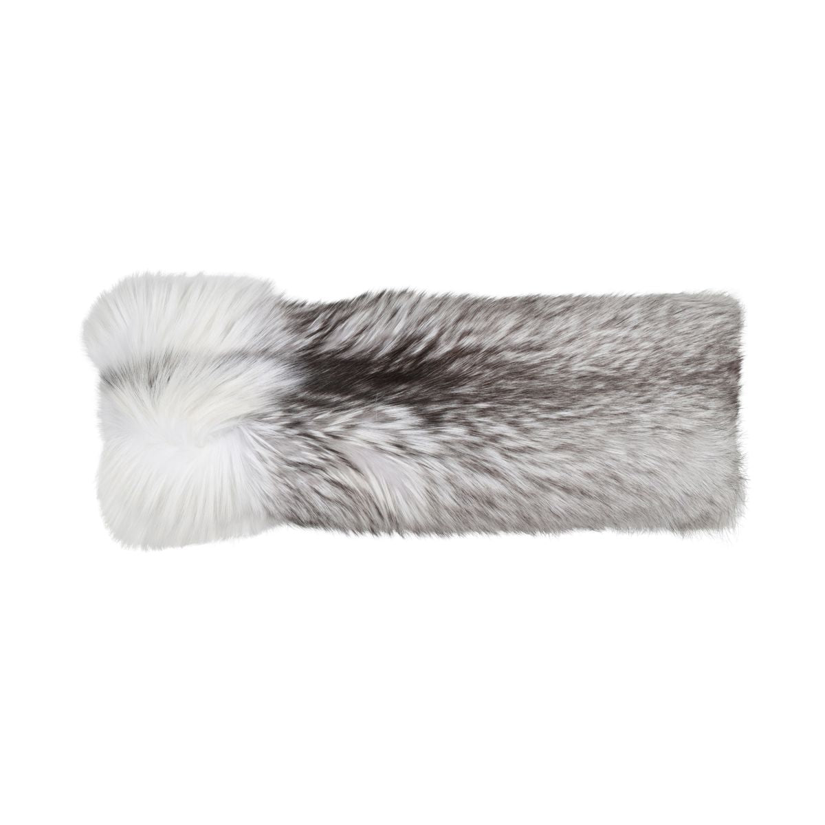 Premium rævepude | Kashmirbagside | Norge | Platinum Fox | 30x70 cm