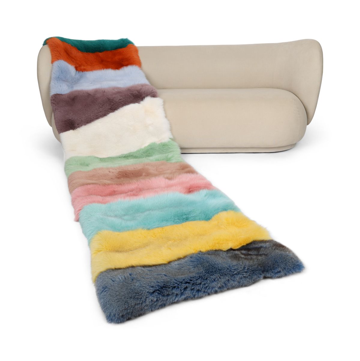 Premium ræveplaid | Bagside af kashmir | Mix Fox | 75x300 cm