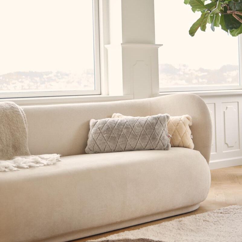 Leaf pude | Moccasin | Dobbeltsidet | New Zealand | 28x56 cm Kastanje 