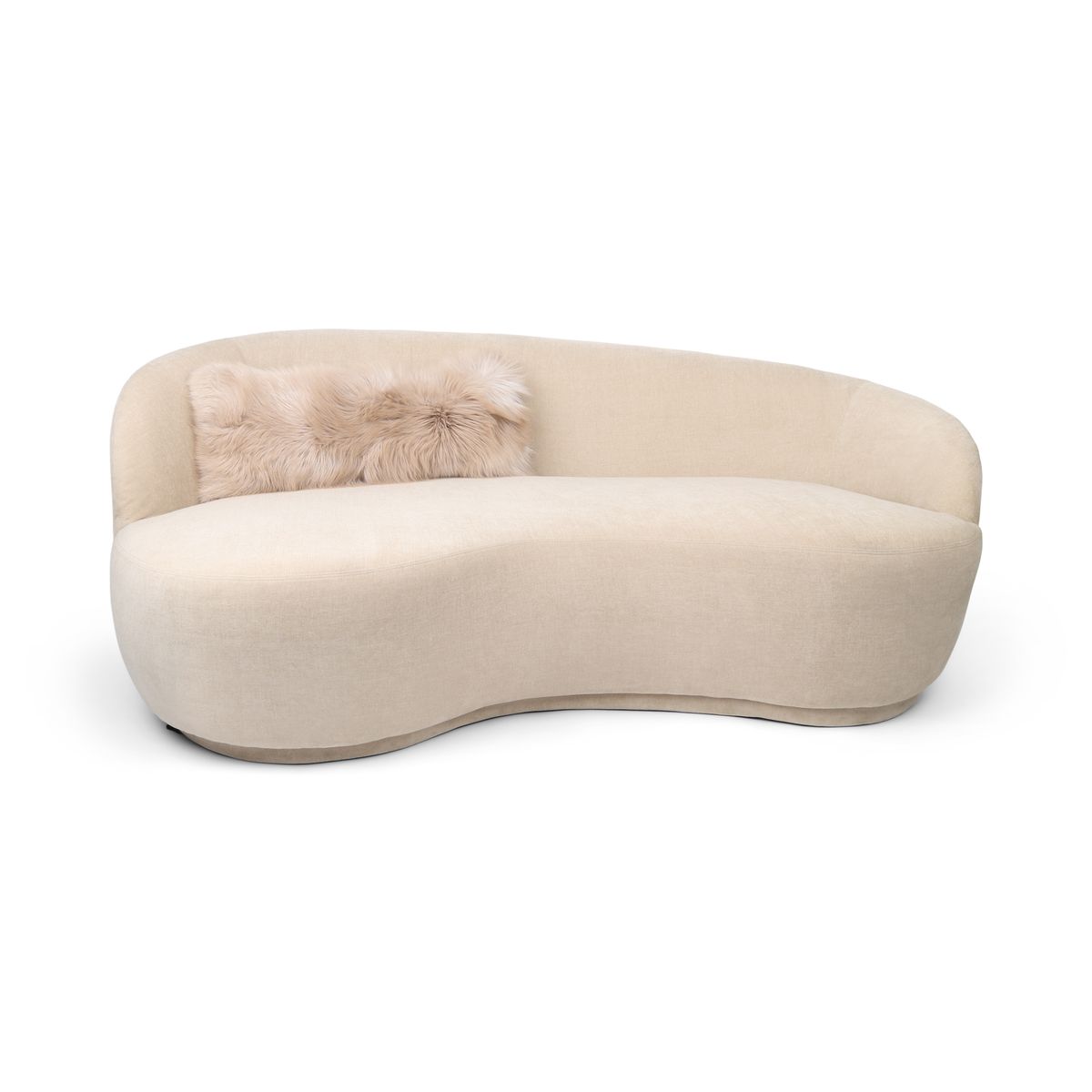 Premium Rævepude | Cashmere Bagside | Norge | Latte | 30x75 cm
