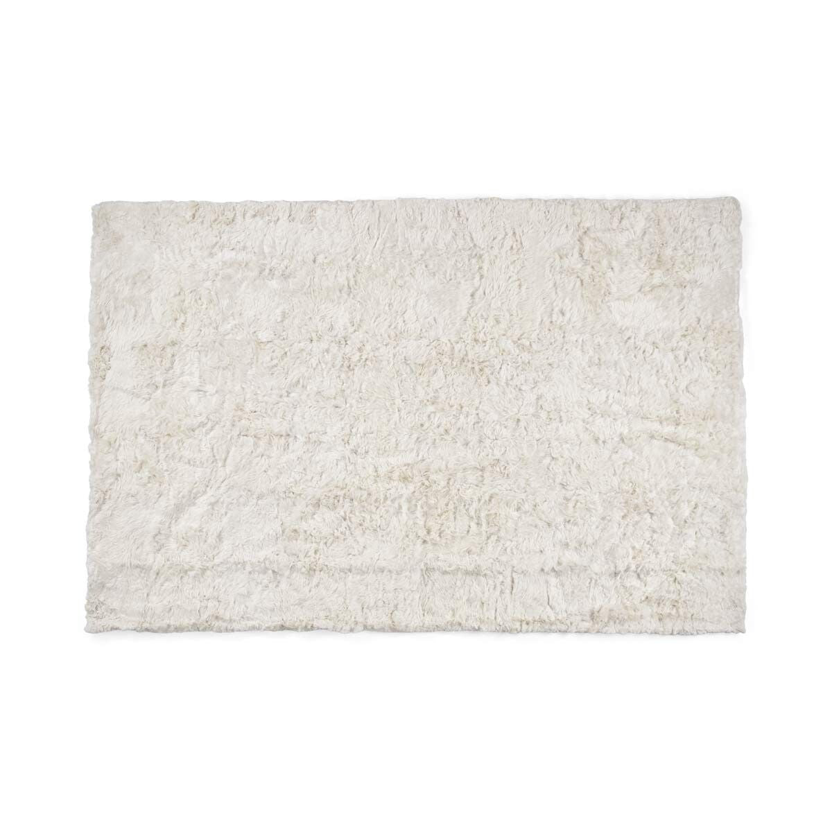 Alpaca Fur Throw With Backing | 100% Baby Alpaca Wool Hvid