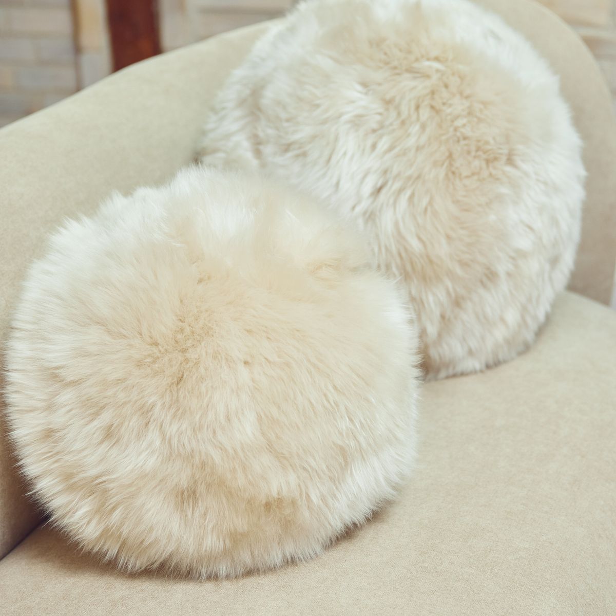 Angelite pude | Langhåret | New Zealand | Ø25/30/35 Sort