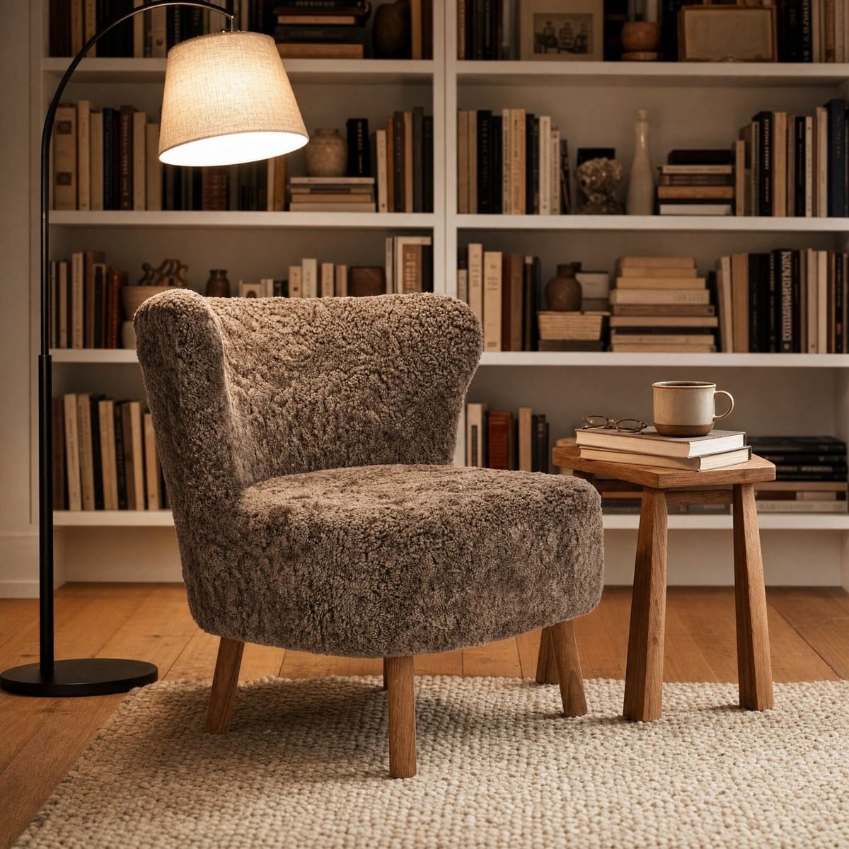 Emil Lounge Chair | Korthåret Antracitgrå