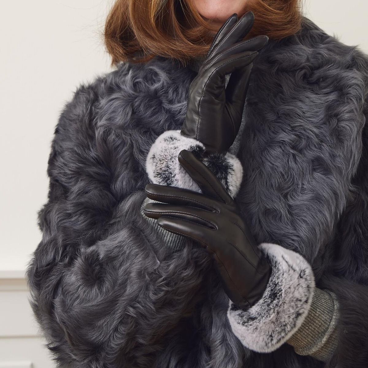 Kassandra handsker Sort / Hvid