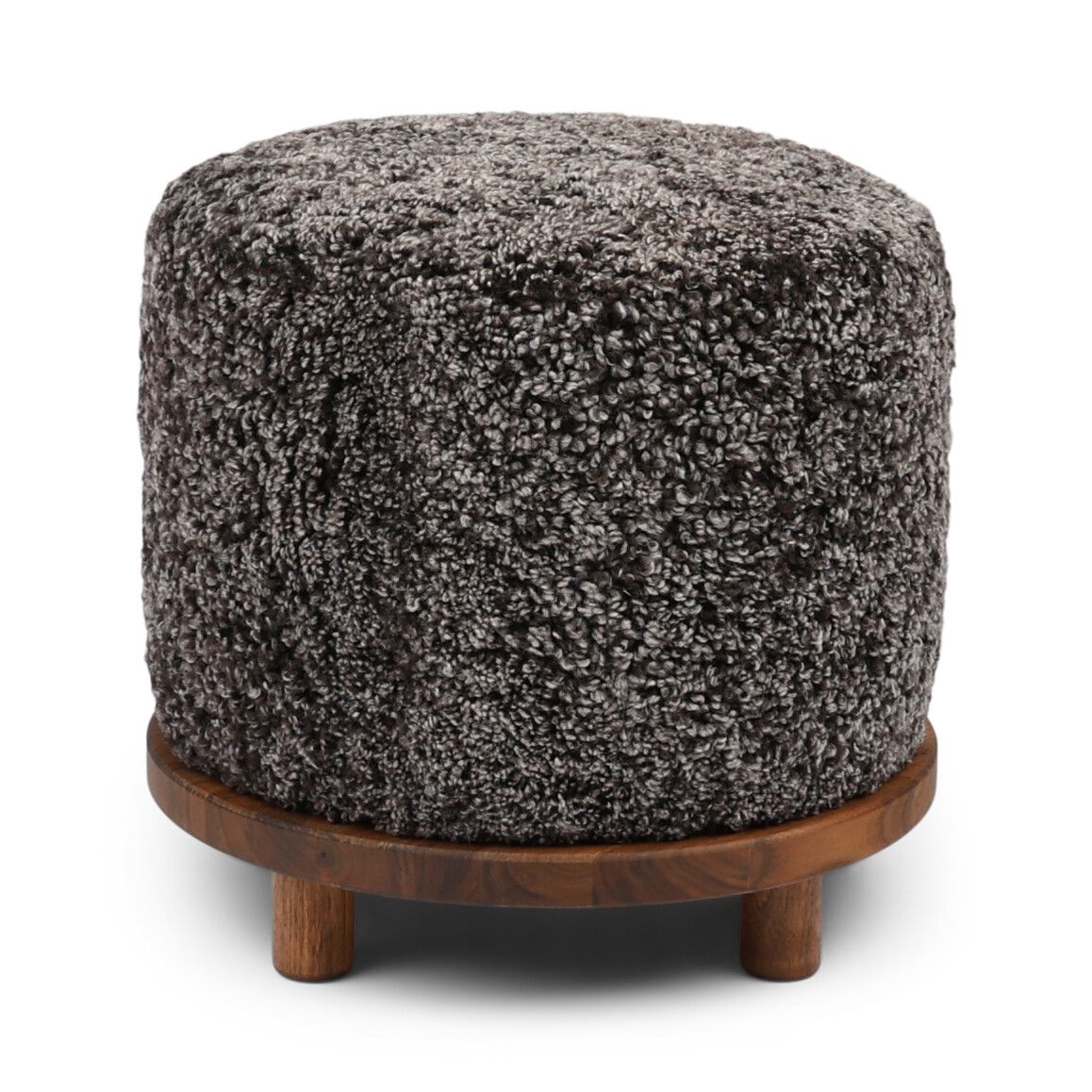 Simon Puf | Korthåret | D46xH42 cm Cappuccino