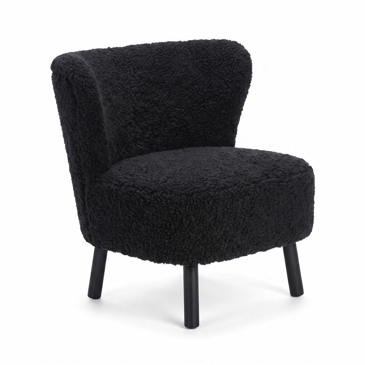 Emil Lounge Chair | Korthåret Sort