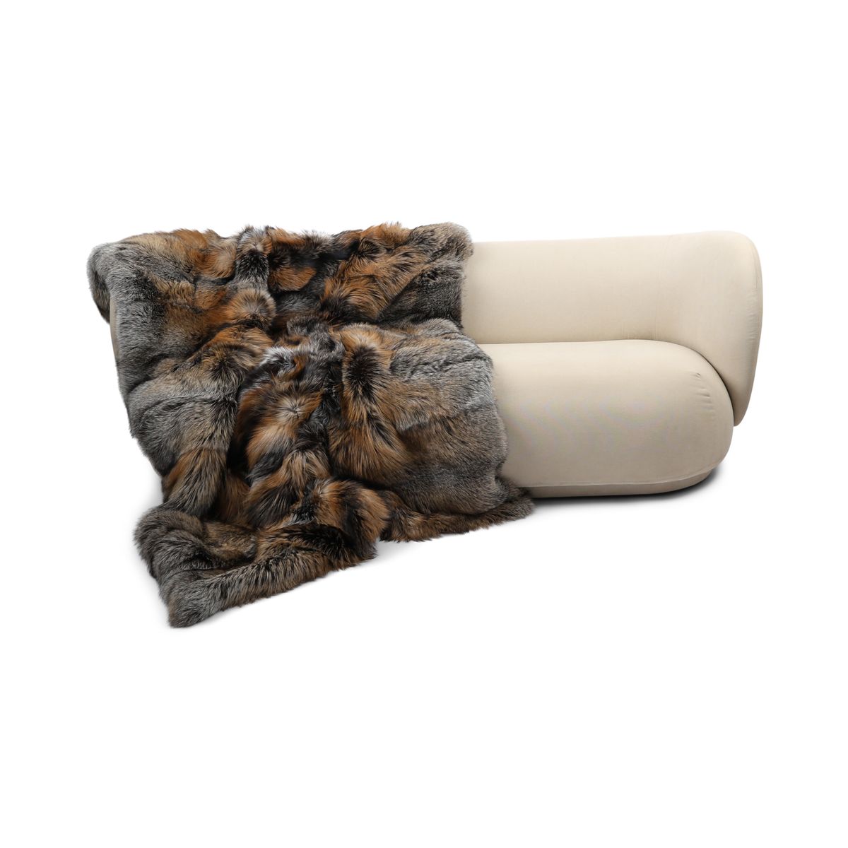 Premium ræveplaid | Bagside af kashmir | Gold Cross | 160x200 cm