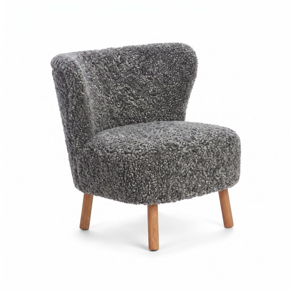 Emil Lounge Chair | Korthåret Grafitgrå