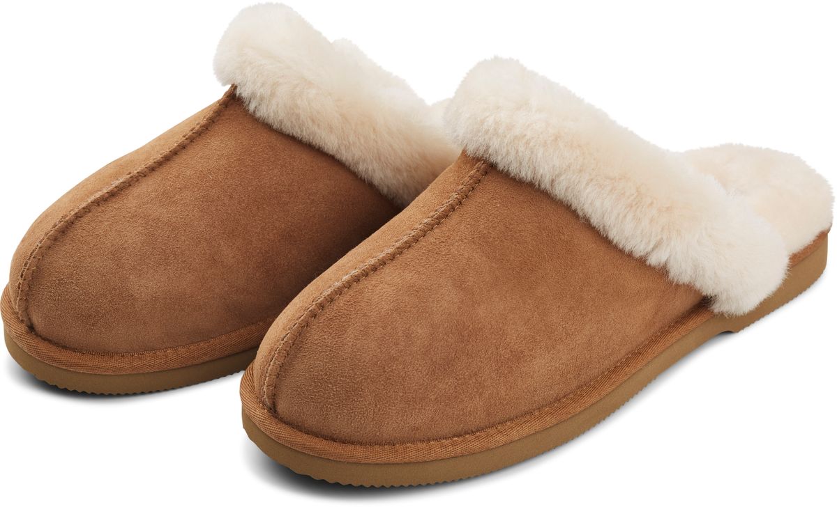 Fluffy krøllet hjemmesko