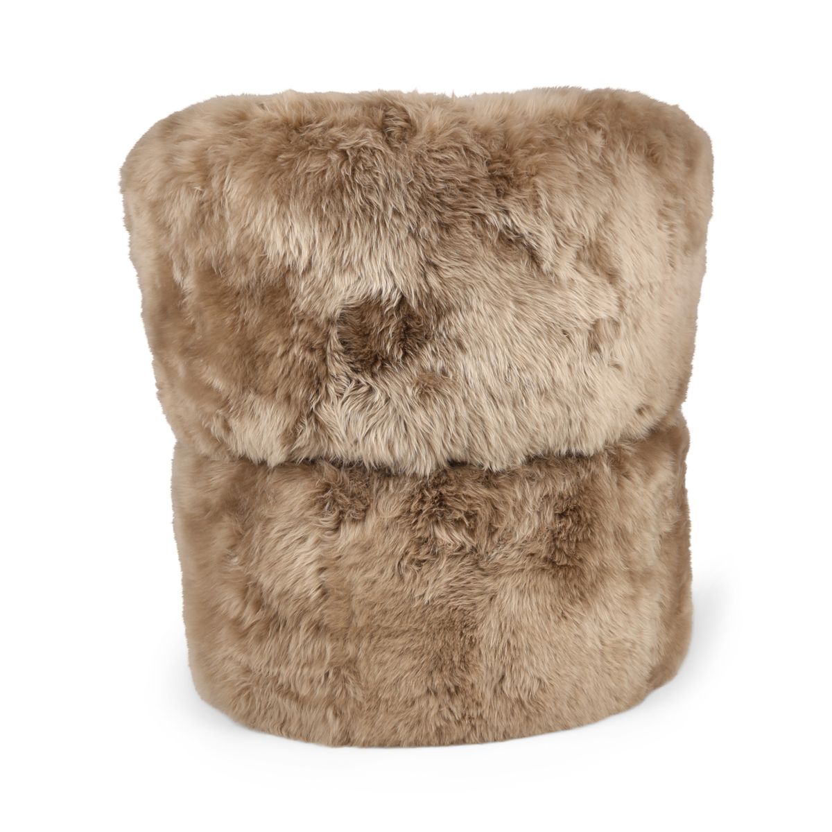 Rund Skandi Loungestol Taupe