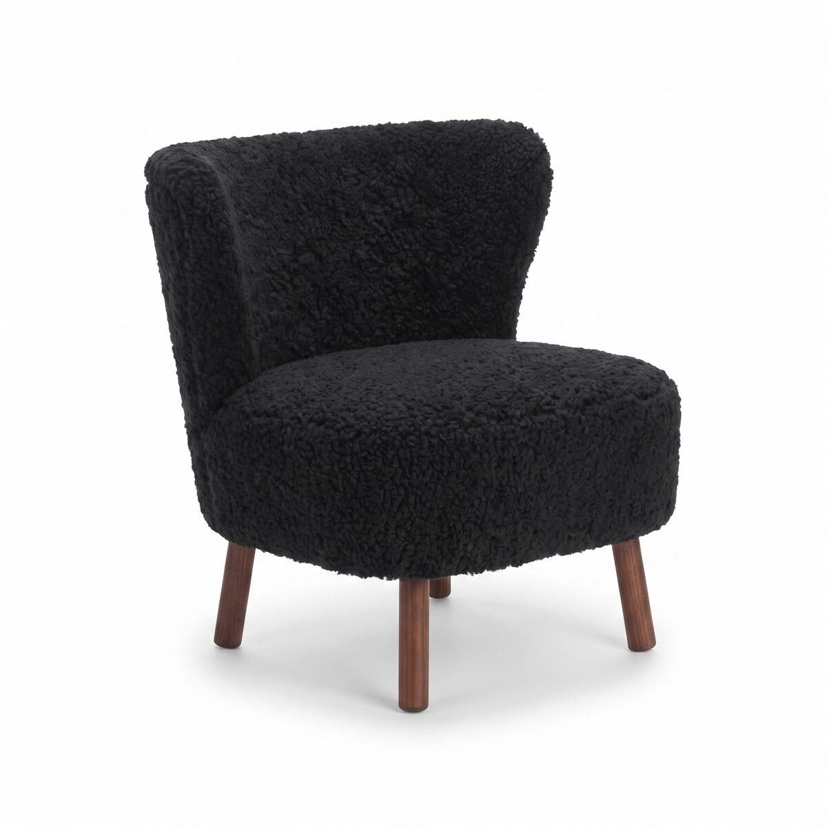 Emil Lounge Chair | Korthåret Sort