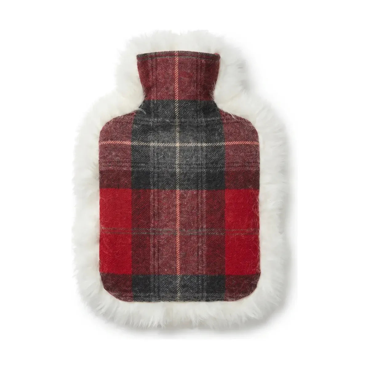 Varmedunk | Lammeskind, uld | 37x27 cm Skye Red Tartan/Hvid