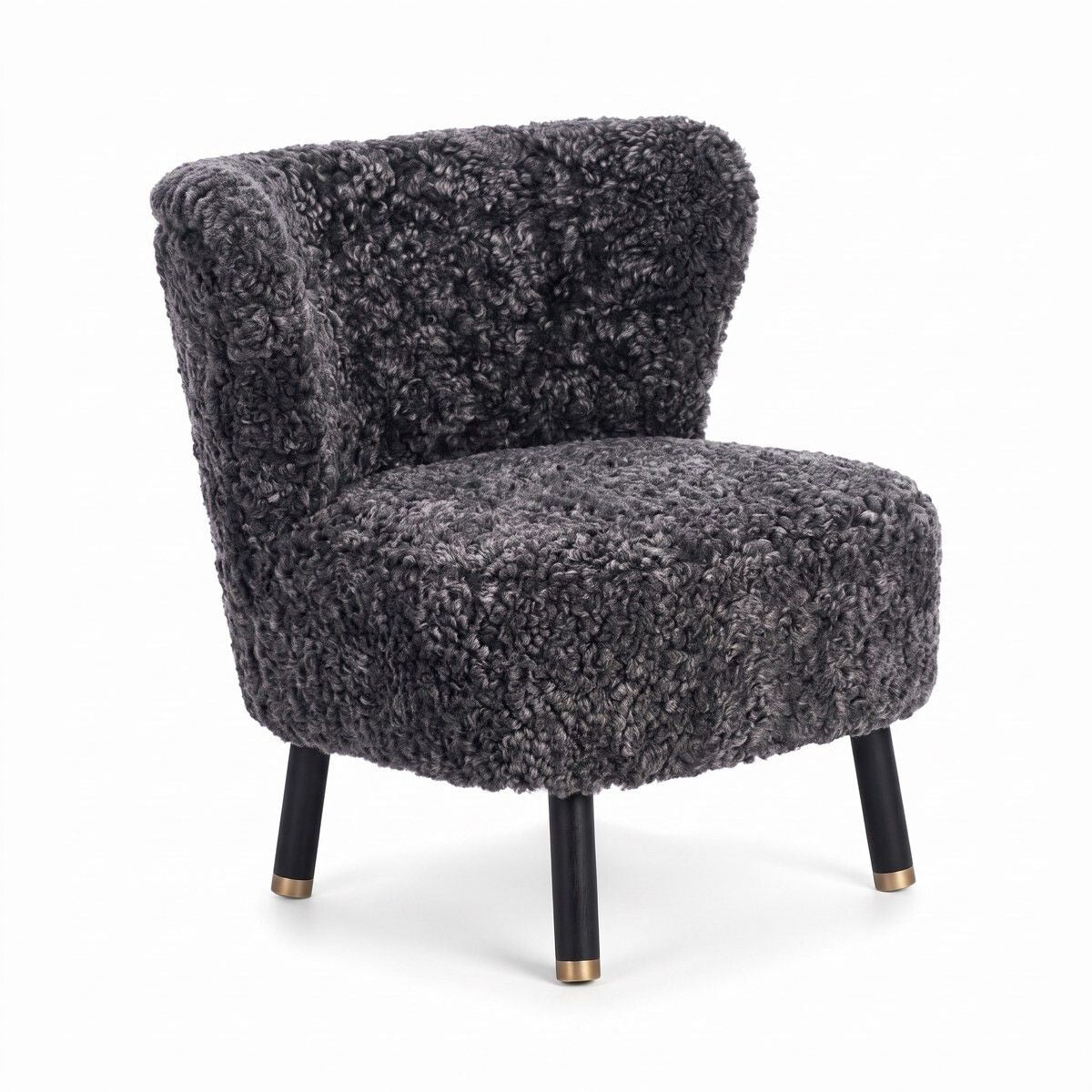 Emil Lounge Chair | Korthåret Antracitgrå