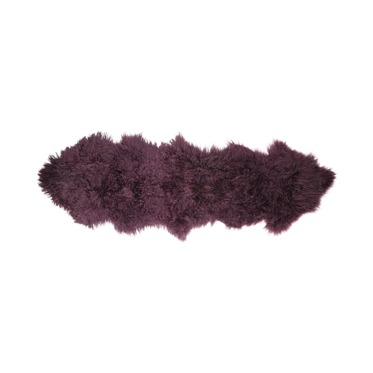 Dobbelt lammeskind | Tibet | 150x55 cm Aubergine