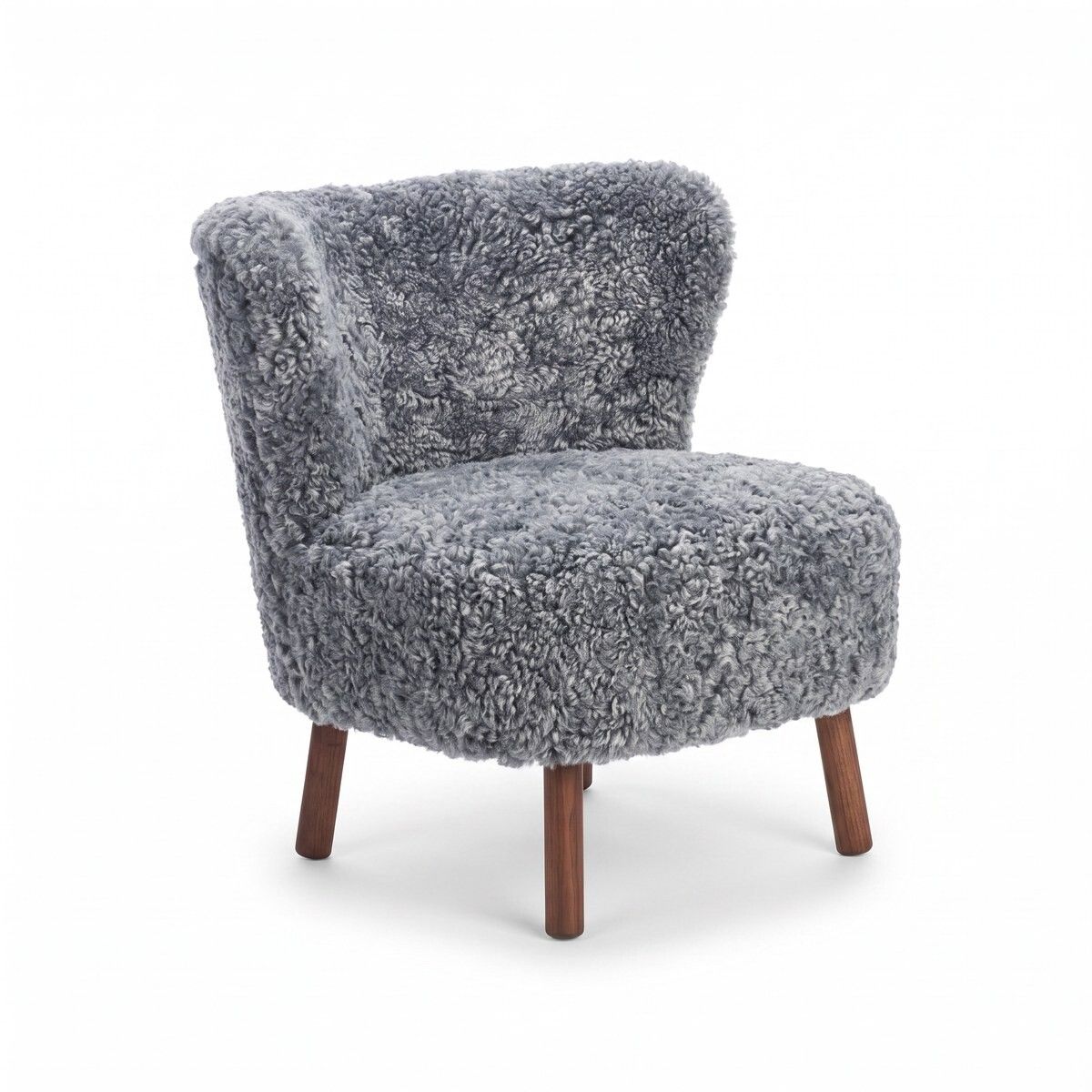 Emil Lounge Chair | Korthåret Lysegrå