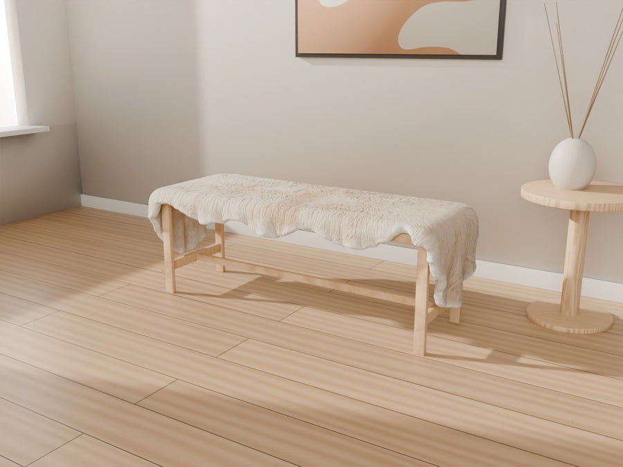 180 × 60 cm lammeskind på bænk